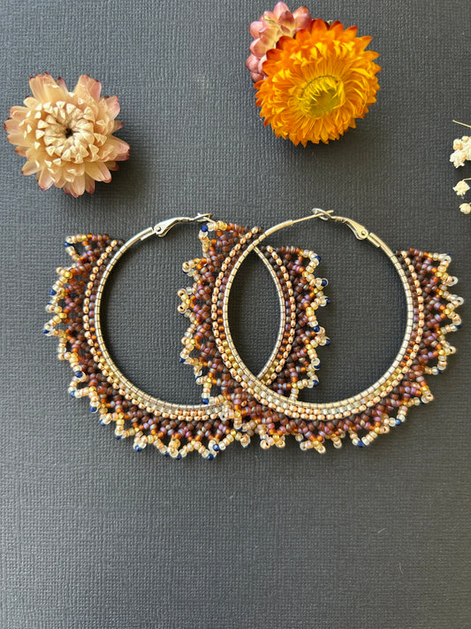 Lace Hoops ~ Earth